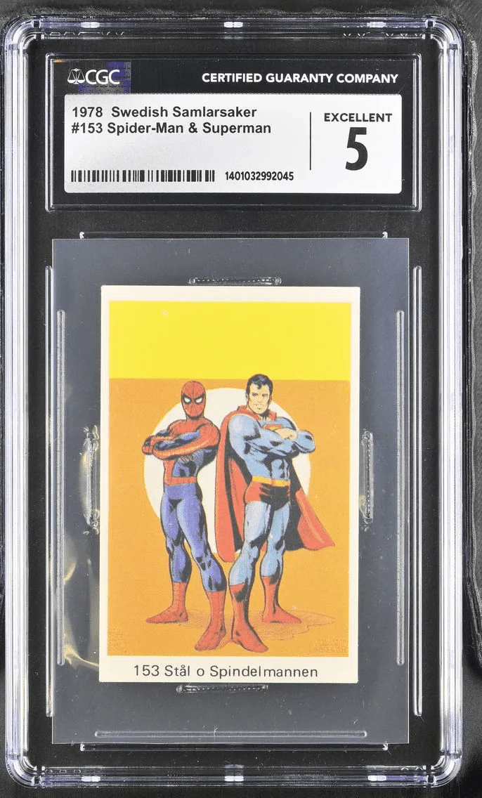 1978 #153 Spider-Man & Superman CGC 5 Swedish Samlarsaker (1978 No Period After Num.) - English