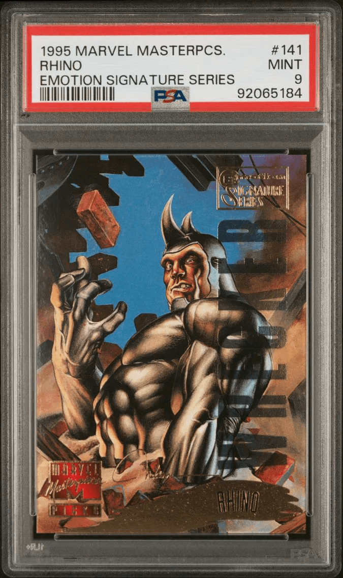 1995 #141 Rhino PSA 9 Marvel Masterpieces Market Comparable
