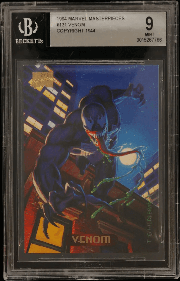 1994 #131 Venom (copyright 1944) BGS 9 Fleer Marvel Masterpieces Market Comparable
