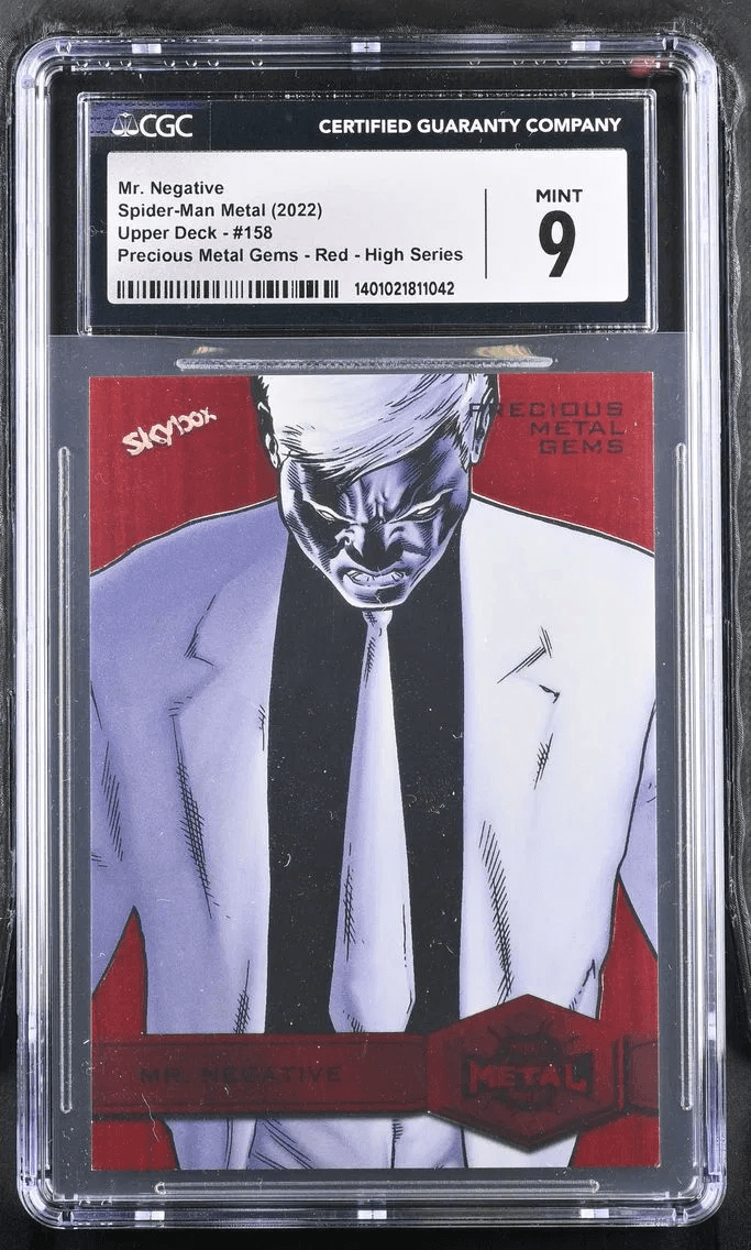 2022 #158 Mr. Negative CGC 9 Spider-Man Metal - English Market Comparable