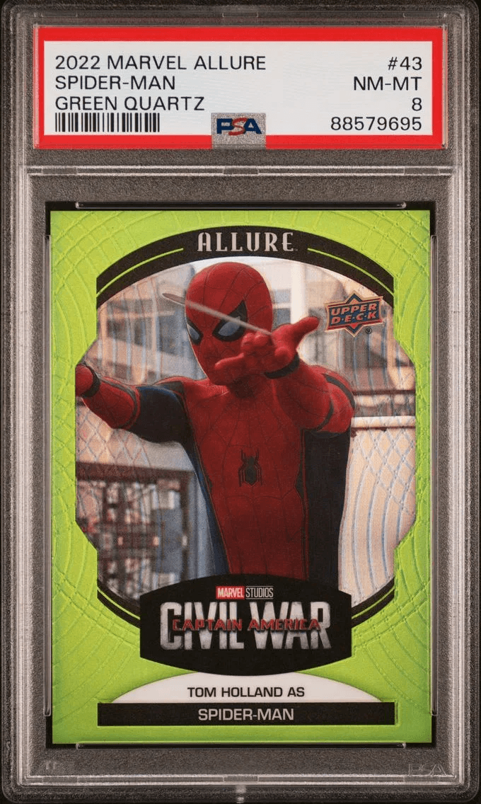 2022 #43 Spider-Man PSA 8 Upper Deck Marvel Allure Alternate Grade Comparable