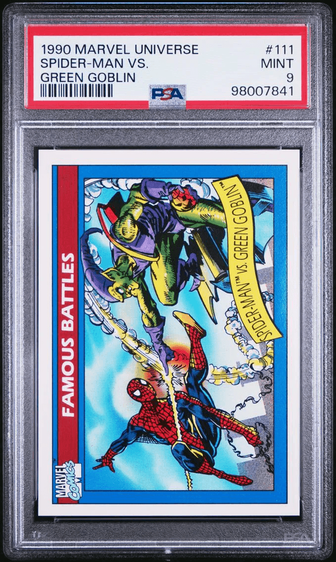 1990 #111 Spider-Man vs. Green Goblin PSA 9 Marvel Universe Alternate Grade Comparable
