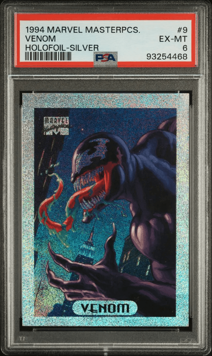 1994 #9 Venom PSA 6 Marvel Masterpieces Holofoil Alternate Grade Comparable