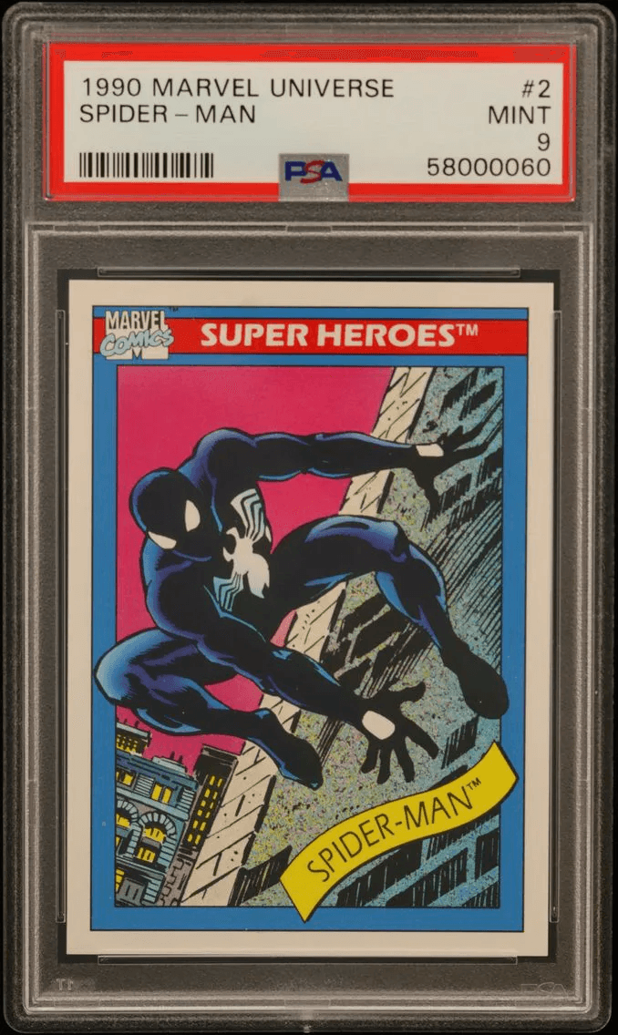 1990 #2 Spider-Man PSA 9 Marvel Universe Market Comparable