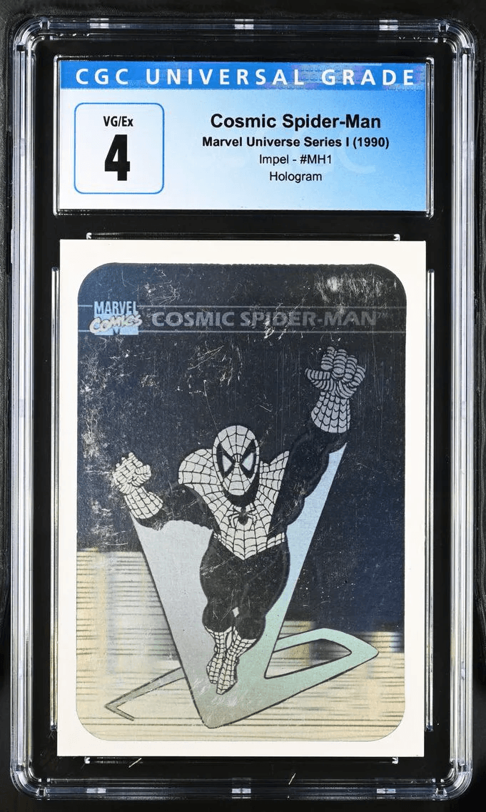 1990 #MH1 Cosmic Spider-Man CGC 4 Marvel Universe Series I - English