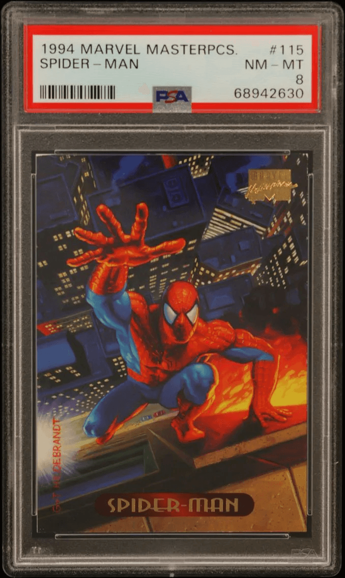 1994 #115 Spider-Man PSA 8 Marvel Masterpieces Market Comparable